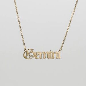 Gold Gemini Necklace